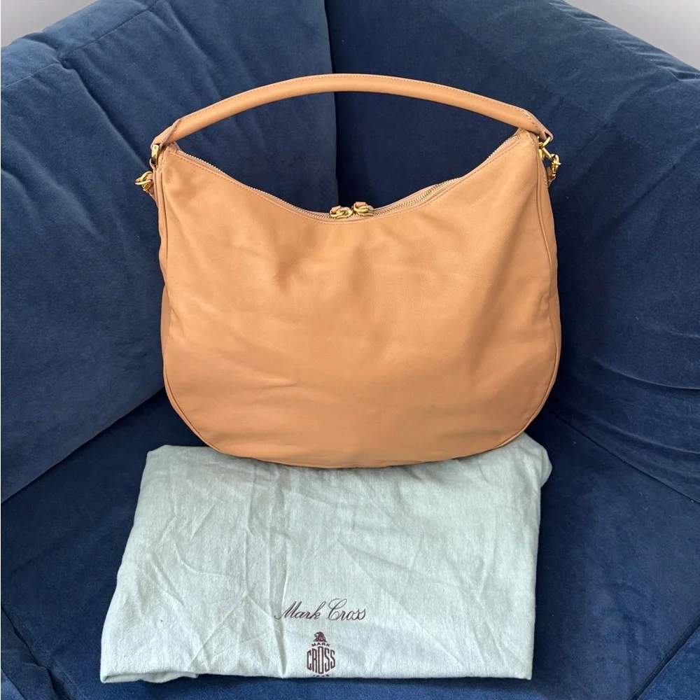 Mark‎ Cross Large Tan Hobo Shoulder/Crossbody Bag